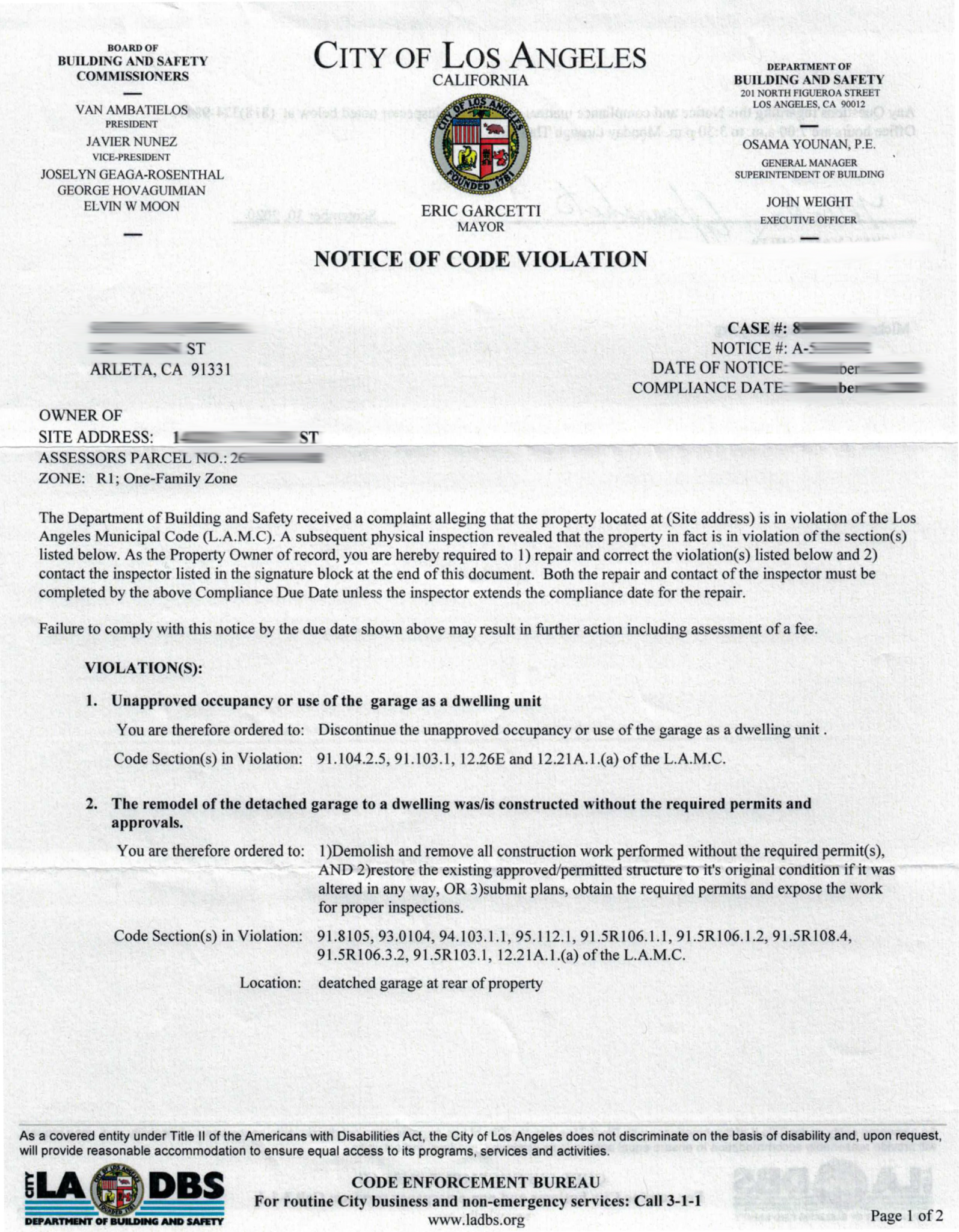 Resolve Notice of Code Violation Letter | Respond & Inspection | CCS Inc